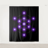 Metatron Cube Series V3 Tapestry Wandteppich (Vorderseite)