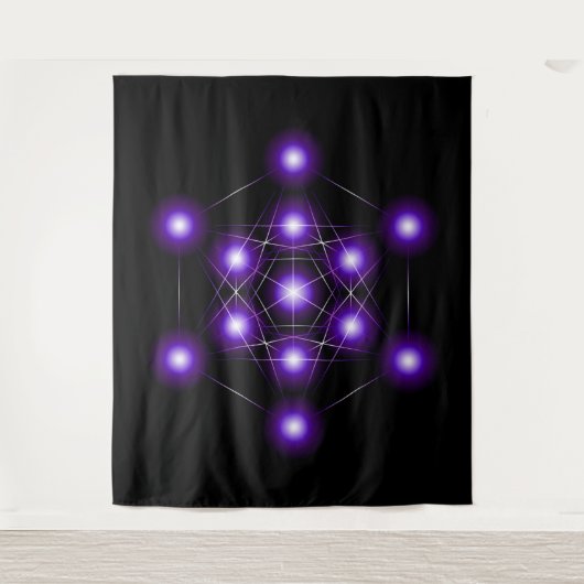 Metatron Cube Series V3 Tapestry Wandteppich (Vorderseite)