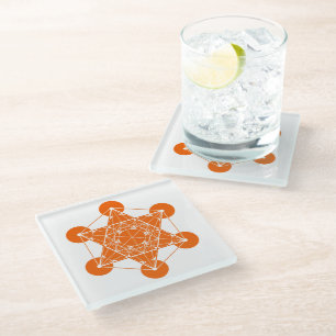 Metatron-Kubus Glasuntersetzer