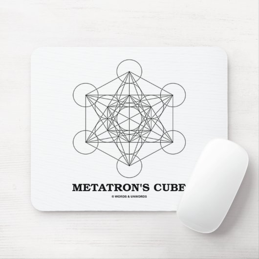 Metatron-Kubus (Heilige Geometrie) Mousepad (Mit Mouse)