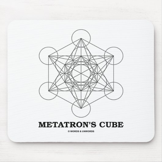 Metatron-Kubus (Heilige Geometrie) Mousepad (Vorne)