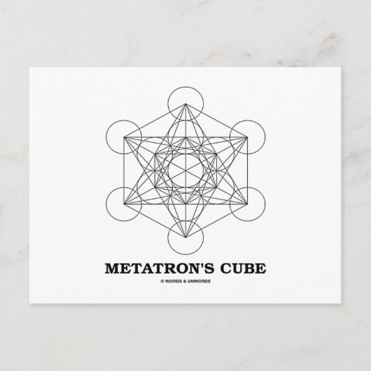 Metatron-Kubus (Heilige Geometrie) Postkarte (Vorderseite)