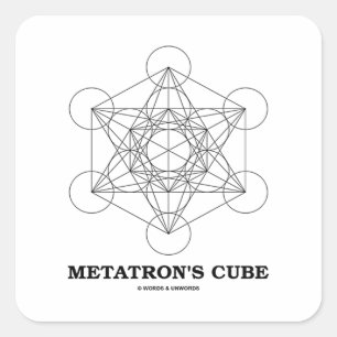 Metatron-Kubus (Heilige Geometrie) Quadratischer Aufkleber