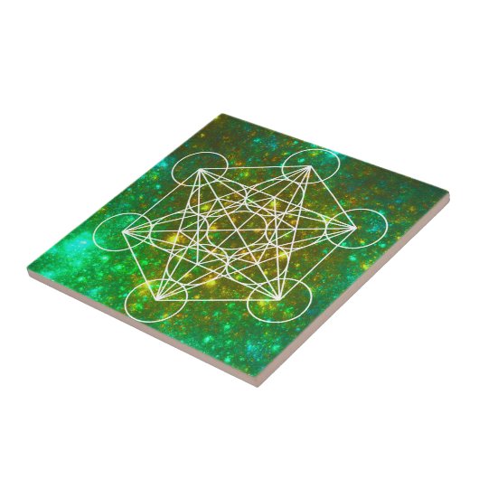 Metatron-Kubus, Heilige Geometrie, spirituelles Sy Fliese (Seite)