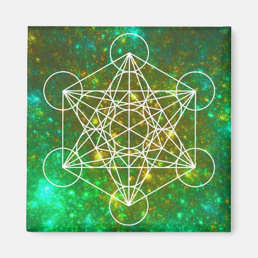 Metatron-Kubus, Heilige Geometrie, spirituelles Sy Magnet (Vorne)