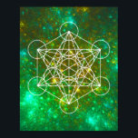 Metatron-Kubus, Heilige Geometrie, spirituelles Sy Poster<br><div class="desc">Ein stilvolles spirituelles Design der Heiligen Geometrie. Ein Poster mit dem Metatron Cube, einem mystischen Design, das den Power der Heiligen Geometrie verkörpert. Der Metatron-Kubus ist ein faszinierendes geometrisches Muster von 13 gleichseitigen Kugeln, die mit dem Erzengel Metatron assoziiert sind. Dieses Symbol repräsentiert kosmische Ordnung, Harmonie und den göttlichen Plan....</div>
