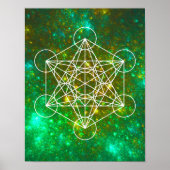 Metatron-Kubus, Heilige Geometrie, spirituelles Sy Poster (Vorne)