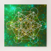 Metatron-Kubus, Heilige Geometrie, spirituelles Sy Puzzle (Horizontal)