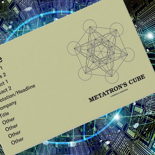 Metatron-Kubus (Heilige Geometrie) Visitenkarte