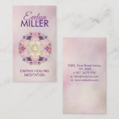 Metatron-Kubus in Gemstone lotus Sacred Geometry Visitenkarte (Vorne/Hinten)