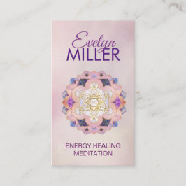 Metatron-Kubus in Gemstone lotus Sacred Geometry  Visitenkarte