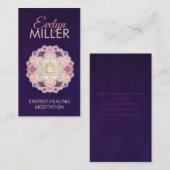 Metatron-Kubus in Gemstone lotus Sacred Geometry Visitenkarte (Vorne/Hinten)