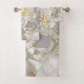 Metatron-Kubus in Lotus Heilige Geometrie Badhandtuch Set (Insitu)