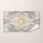 Metatron-Kubus in Lotus Heilige Geometrie Badhandtuch Set (Handtuch)