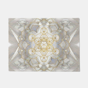 Metatron-Kubus in Lotus Heilige Geometrie Fußmatte