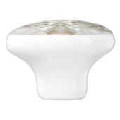 Metatron-Kubus in Lotus Heilige Geometrie Keramikknauf (Seitenansicht)