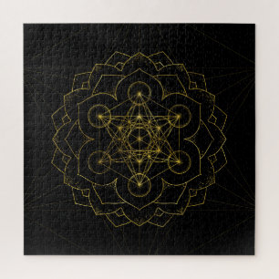 Metatron-Kubus in Lotus Heilige Geometrie Puzzle