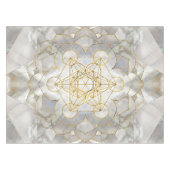 Metatron-Kubus in Lotus Heilige Geometrie Tischdecke (Vorderseite (Horizontal))