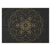 Metatron-Kubus in Lotus Heilige Geometrie Tischdecke (Vorderseite (Horizontal))