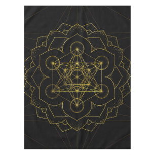 Metatron-Kubus in Lotus Heilige Geometrie Tischdecke