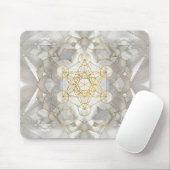 Metatron-Kubus in Lotus Sacred Geometry Mousepad (Mit Mouse)