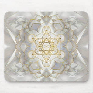 Metatron-Kubus in Lotus Sacred Geometry Mousepad