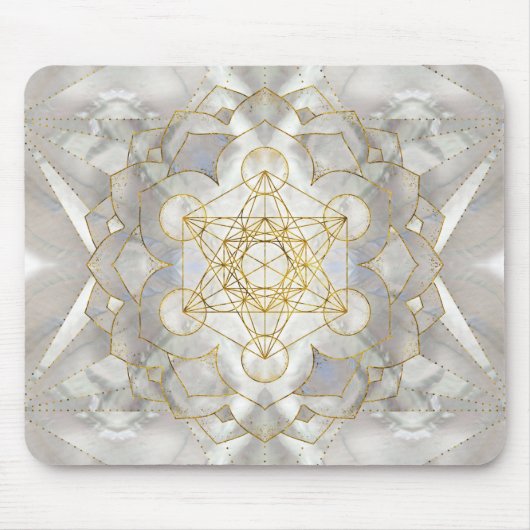 Metatron-Kubus in Lotus Sacred Geometry Mousepad (Vorne)