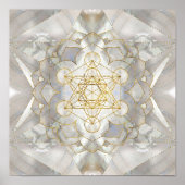 Metatron-Kubus in Lotus Sacred Geometry Poster (Vorne)
