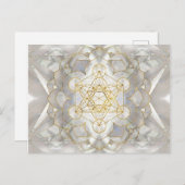 Metatron-Kubus in Lotus Sacred Geometry Postkarte (Vorne/Hinten)