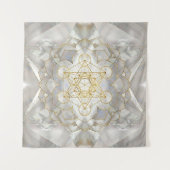 Metatron-Kubus in Lotus Sacred Geometry Wandteppich (Vorderseite)
