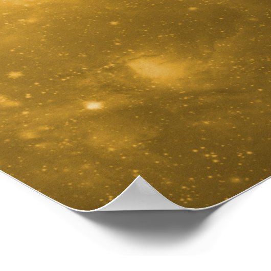 Metatron-Kubus mit gelbem Universum-Hintergrund Poster (Ecke)