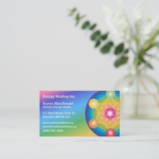 Metatron-Kubus-Spektrum Visitenkarte (Stehend Vorderseite)