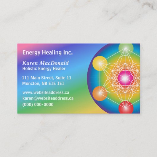 Metatron-Kubus-Spektrum Visitenkarte (Vorderseite)