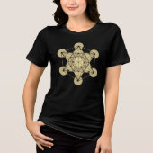 Metatron-Kubus Tri-Blend Shirt (Vorderseite)