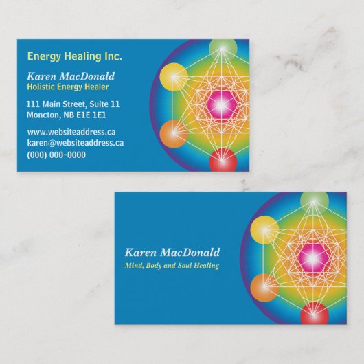 Metatron-Kubus Visitenkarte (Vorne/Hinten)