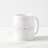 Metatron-Mond und Sterne heilige Geometrie Rose Kaffeetasse (VorderseiteRechts)