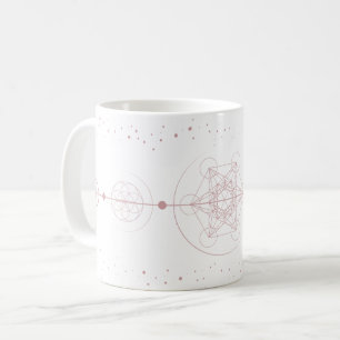 Metatron-Mond und Sterne heilige Geometrie Rose Kaffeetasse