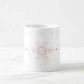 Metatron-Mond und Sterne heilige Geometrie Rose Kaffeetasse (Mittel)