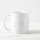 Metatron-Mond und Sterne heilige Geometrie Rose Kaffeetasse (Links)