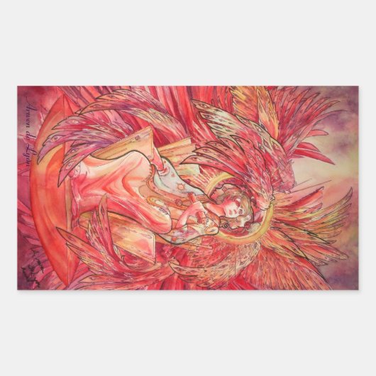 Metatron Rechteckiger Aufkleber (Vorderseite)