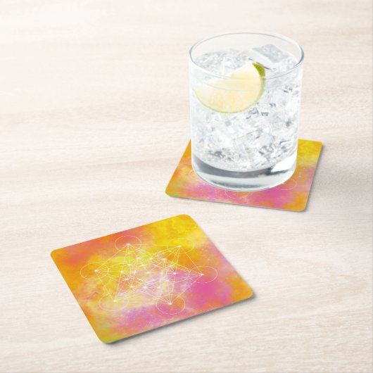 Metatron Rechteckiger Pappuntersetzer (Vor Ort)