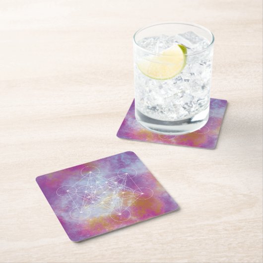 Metatron Rechteckiger Pappuntersetzer (Vor Ort)