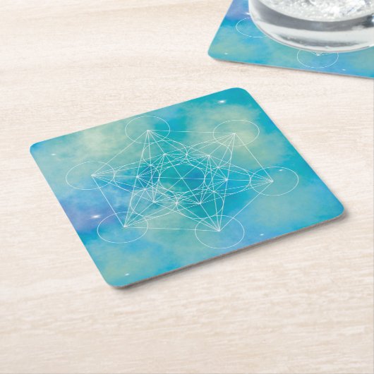 Metatron Rechteckiger Pappuntersetzer (angewinkelt)