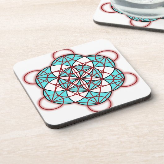 Metatron Rot Untersetzer (Linke Seite)