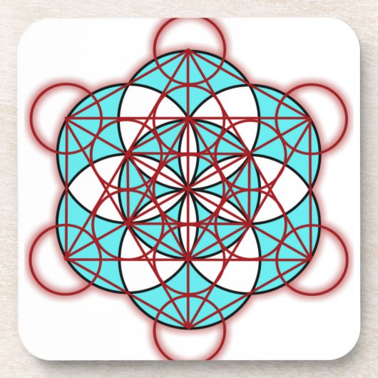 Metatron Rot Untersetzer (Vorderseite)