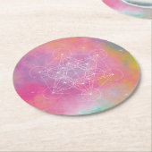 Metatron Runder Pappuntersetzer (Angewinkelt)