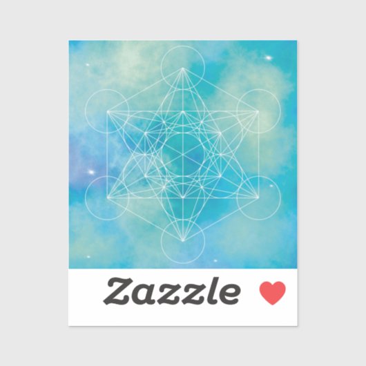 Metatron’s Cube Sacred Geometry Aufkleber (Blatt)