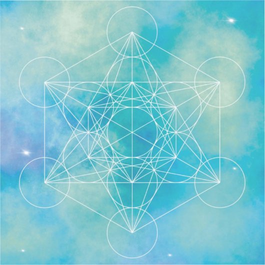 Metatron’s Cube Sacred Geometry Aufkleber (Vorderseite)