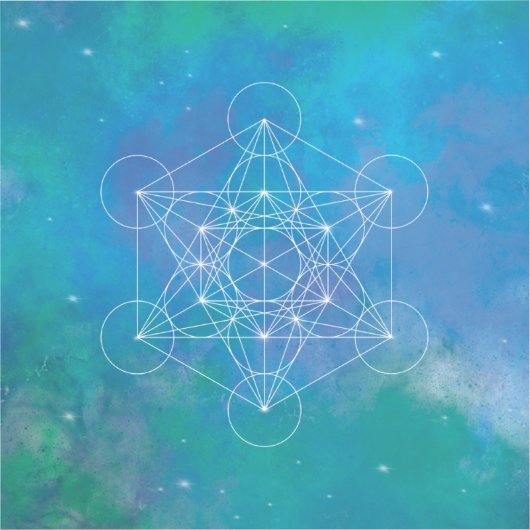 Metatron’s Cube Sacred Geometry Aufkleber (Vorderseite)