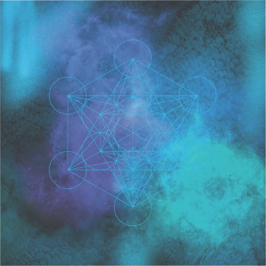 Metatron’s Cube Sacred Geometry Aufkleber (Vorderseite)